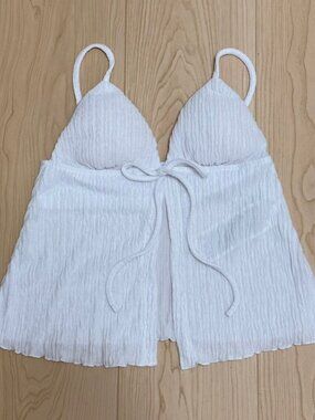 NEW Amisu Y2K Cami Festival Bra Front Slit Top